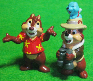 PVC figurine/ Chip 'n Dale Rescue Rangers / Dale, Chip and Zipper / by applause (1989)