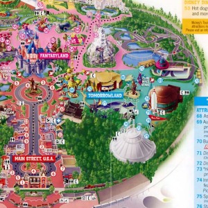 Tomorrowland / Disneyland guide map