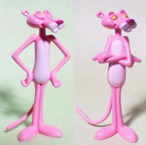 PVC KEYCHAIN FIGURE / PINK PANTHER / by Jun Planning