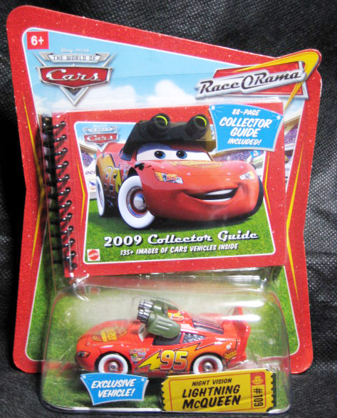 Disney・PIXAR CARS / NIGHT VISION LIGHTNING McQUEEN with COLLECTOR GUIDE 