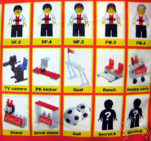コカ・コーラ オリジナル レゴ サッカーコレクション（2002）右