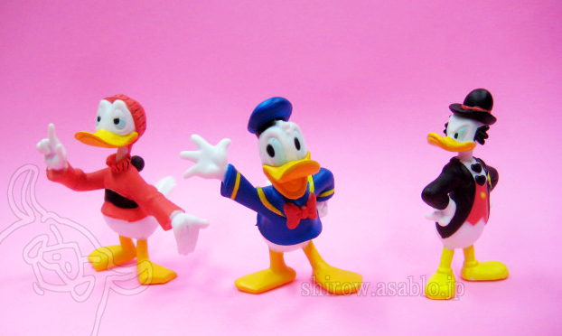 Fethry Duck, Donald Duck and John D. Rockerduck / Disney Comic Figurine