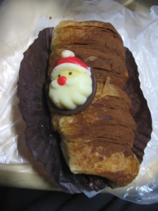 サンタの顔つきパン