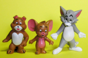 PVC figure/ TOM , JERRY and SPYKE / by Schleich ('90)