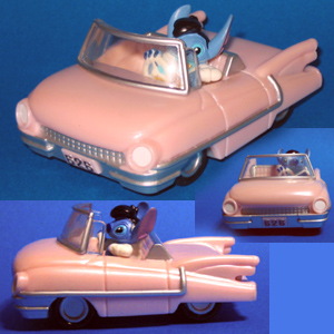 Elvis style Stitch pull back car / Theme park toy